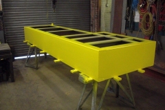C Section mild steel frame, sprayed yellow