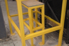 50 x 50 box section barrier, powder coated safety yellow